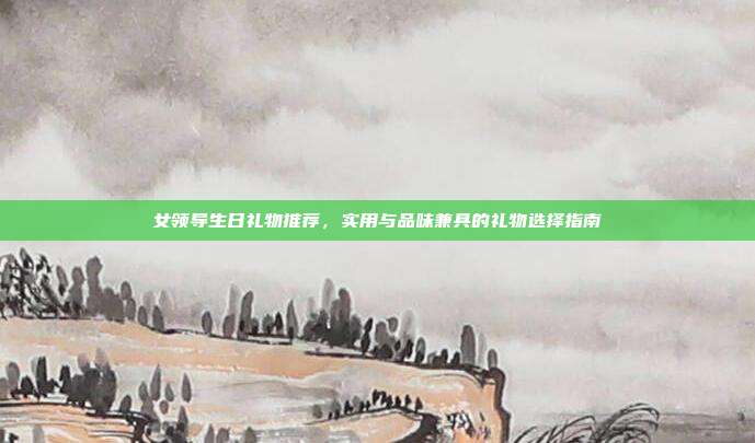 女领导生日礼物推荐，实用与品味兼具的礼物选择指南