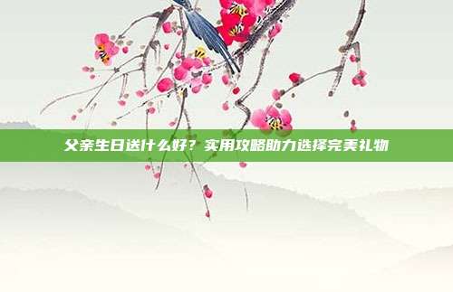父亲生日送什么好？实用攻略助力选择完美礼物