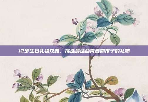 12岁生日礼物攻略，挑选最适合青春期孩子的礼物