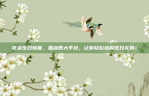 吃货生日惊喜，盘点各大平台，让你轻松选购生日礼物！