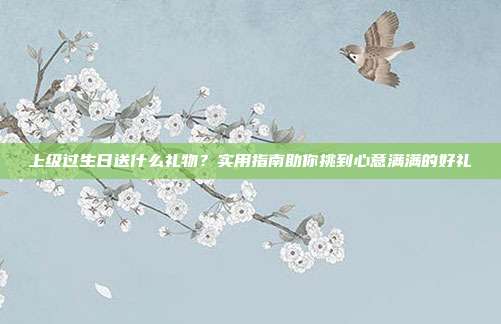 上级过生日送什么礼物？实用指南助你挑到心意满满的好礼