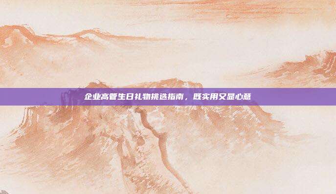 企业高管生日礼物挑选指南，既实用又显心意