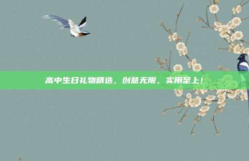 高中生日礼物精选，创意无限，实用至上！