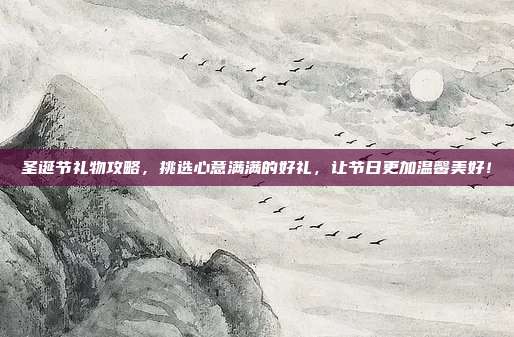 圣诞节礼物攻略，挑选心意满满的好礼，让节日更加温馨美好！
