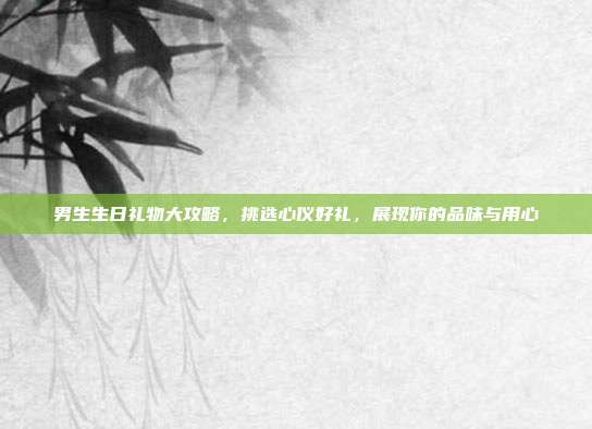 男生生日礼物大攻略，挑选心仪好礼，展现你的品味与用心