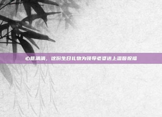 心意满满，这份生日礼物为领导老婆送上温馨祝福