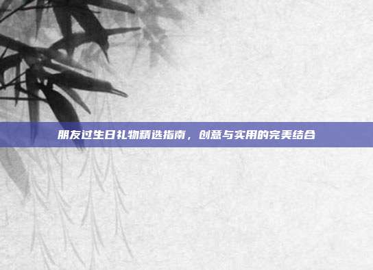 朋友过生日礼物精选指南，创意与实用的完美结合