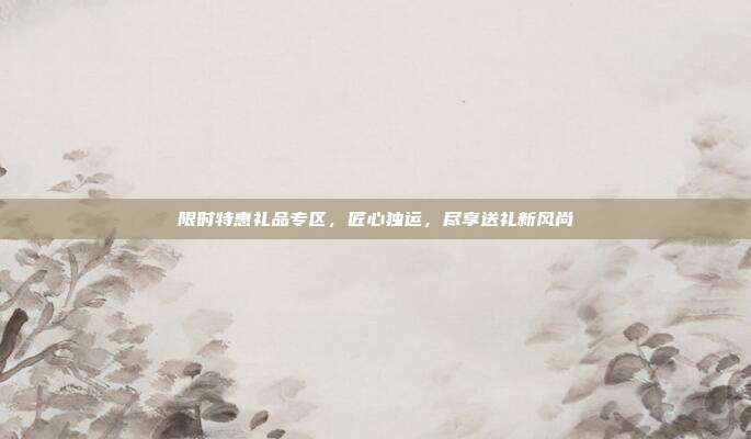 限时特惠礼品专区，匠心独运，尽享送礼新风尚