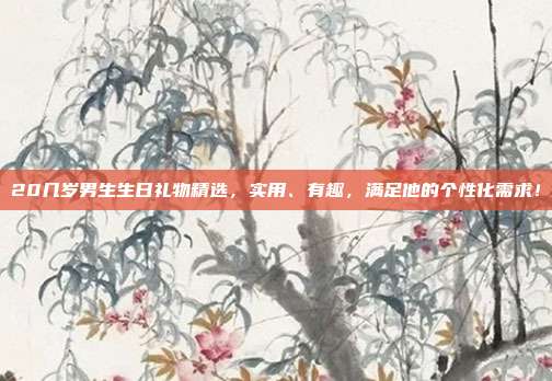 20几岁男生生日礼物精选，实用、有趣，满足他的个性化需求！
