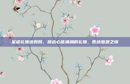 圣诞礼物送妈妈，挑选心意满满的礼物，表达感恩之情