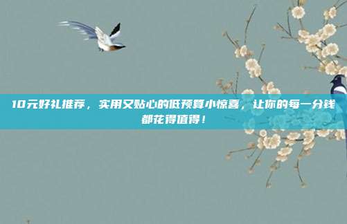 10元好礼推荐，实用又贴心的低预算小惊喜，让你的每一分钱都花得值得！