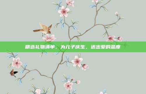精选礼物清单，为儿子庆生，送出爱的温度