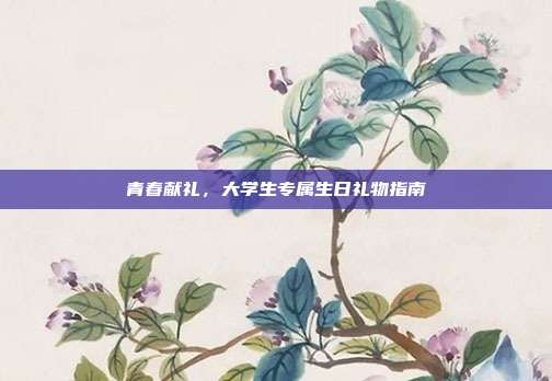 青春献礼，大学生专属生日礼物指南