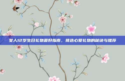 女人12岁生日礼物最好指南，挑选心爱礼物的秘诀与推荐