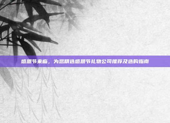 感恩节来临，为您精选感恩节礼物公司推荐及选购指南