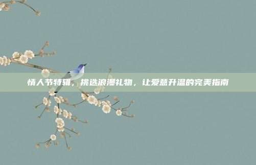 情人节特辑，挑选浪漫礼物，让爱意升温的完美指南