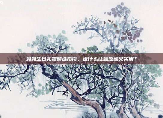 妈妈生日礼物精选指南，送什么让她感动又实用？
