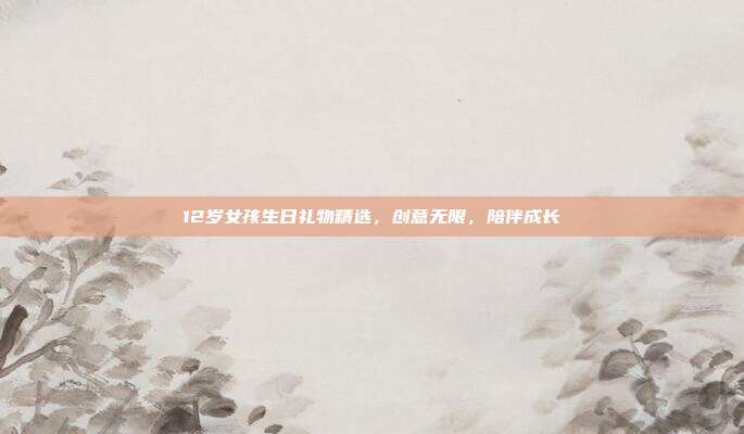 12岁女孩生日礼物精选，创意无限，陪伴成长