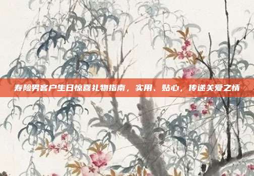 寿险男客户生日惊喜礼物指南，实用、贴心，传递关爱之情