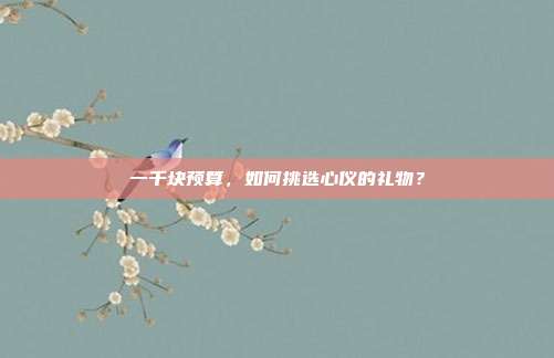 一千块预算，如何挑选心仪的礼物？