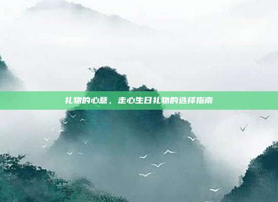 礼物的心意，走心生日礼物的选择指南