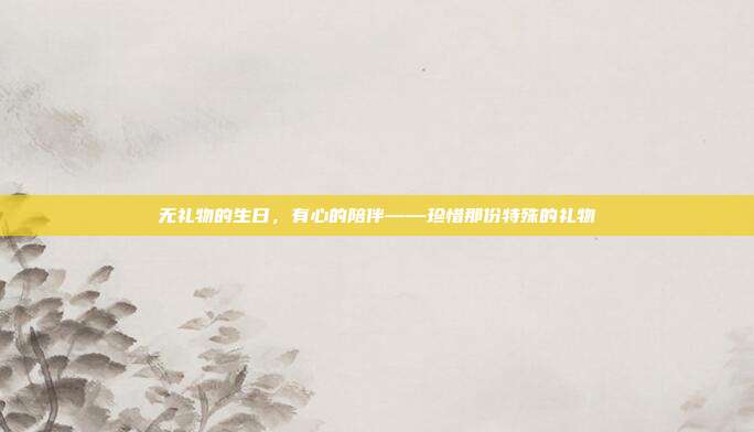 无礼物的生日，有心的陪伴——珍惜那份特殊的礼物