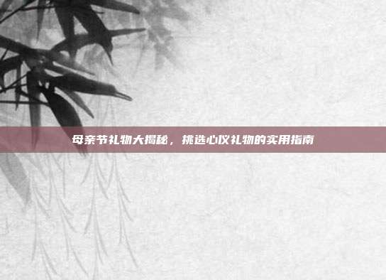 母亲节礼物大揭秘，挑选心仪礼物的实用指南
