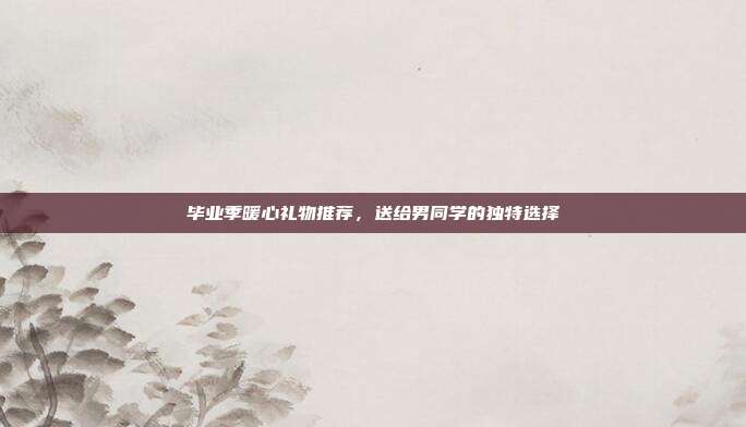 毕业季暖心礼物推荐，送给男同学的独特选择
