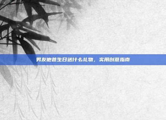 男友他爸生日送什么礼物，实用创意指南
