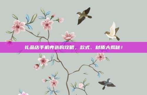 礼品店手机壳选购攻略，款式、材质大揭秘！