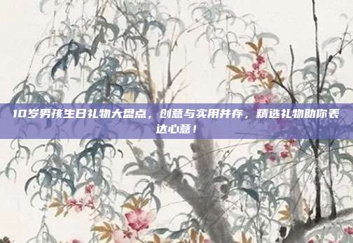 10岁男孩生日礼物大盘点，创意与实用并存，精选礼物助你表达心意！