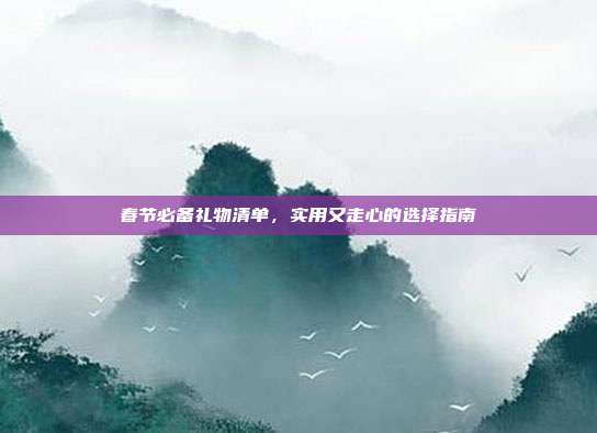 春节必备礼物清单，实用又走心的选择指南