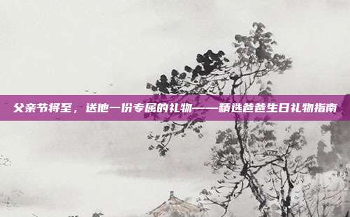 父亲节将至，送他一份专属的礼物——精选爸爸生日礼物指南