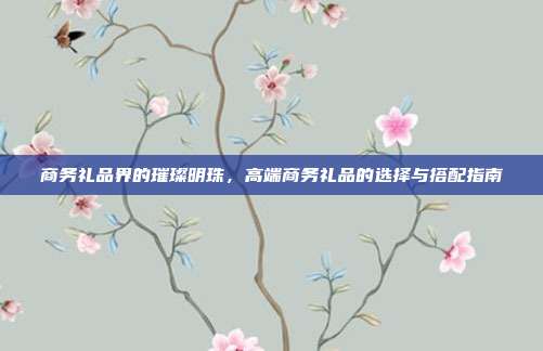 商务礼品界的璀璨明珠，高端商务礼品的选择与搭配指南