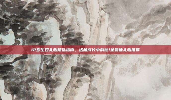12岁生日礼物精选指南，送给成长中的他/她最佳礼物推荐