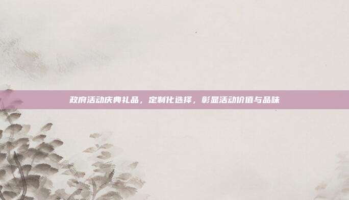 政府活动庆典礼品，定制化选择，彰显活动价值与品味