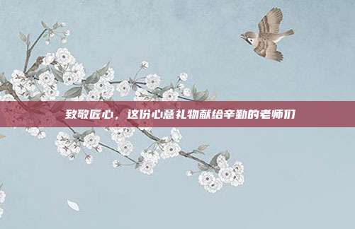 🎁致敬匠心，这份心意礼物献给辛勤的老师们🍎