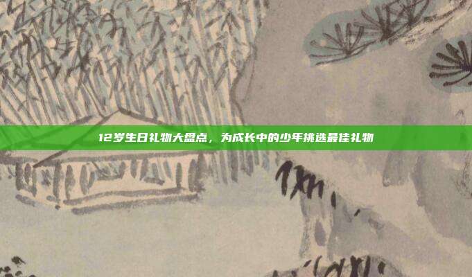 12岁生日礼物大盘点，为成长中的少年挑选最佳礼物