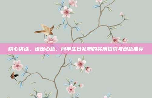 精心挑选，送出心意，同学生日礼物的实用指南与创意推荐
