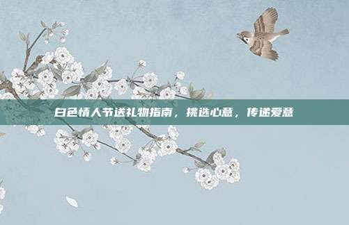 白色情人节送礼物指南，挑选心意，传递爱意