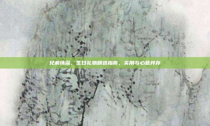 兄弟情深，生日礼物精选指南，实用与心意并存