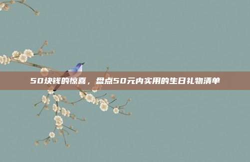 50块钱的惊喜，盘点50元内实用的生日礼物清单
