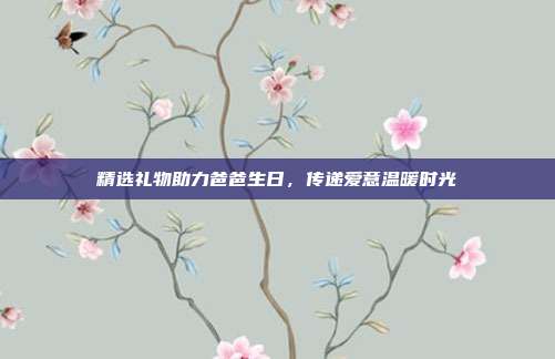 精选礼物助力爸爸生日，传递爱意温暖时光