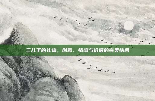 三儿子的礼物，创意、情感与价值的完美结合