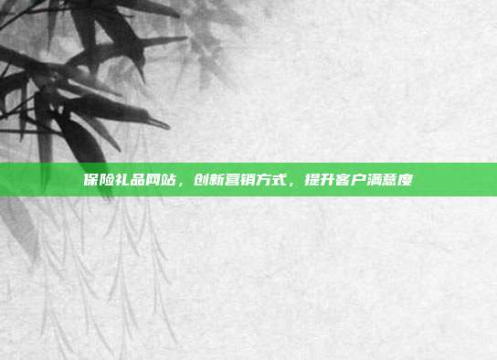 保险礼品网站，创新营销方式，提升客户满意度