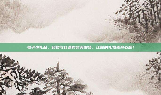 电子小礼品，科技与礼遇的完美融合，让你的礼物更具心意！