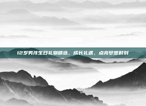12岁男孩生日礼物精选，成长礼遇，点亮梦想时刻
