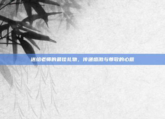 送给老师的最佳礼物，传递感激与尊敬的心意