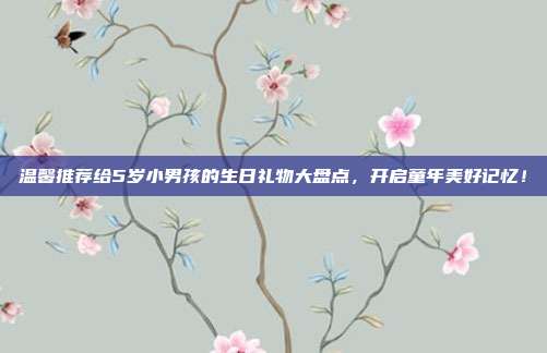 温馨推荐给5岁小男孩的生日礼物大盘点，开启童年美好记忆！