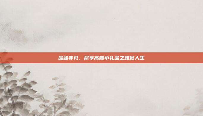 品味非凡，尽享高端小礼品之雅致人生